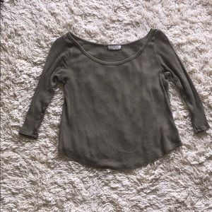 Forest green semi sleeve top